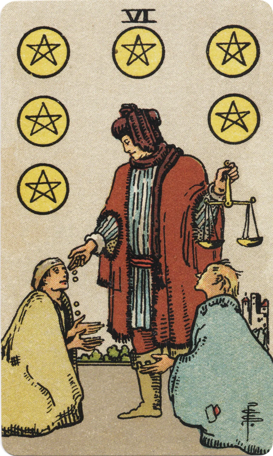 钱币六 Six of Pentacles