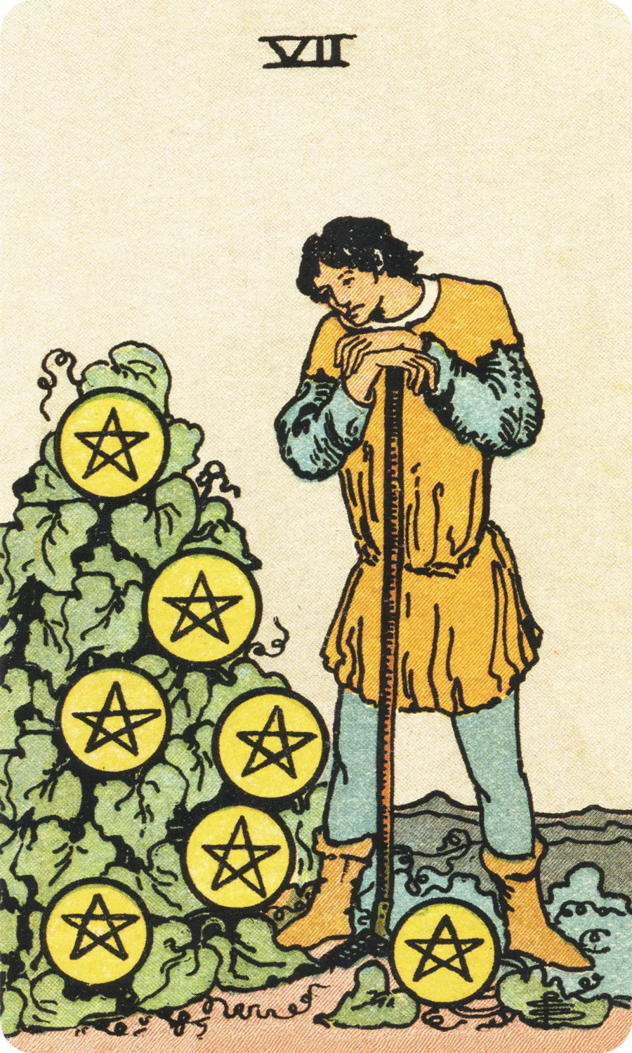 钱币七 Seven of Pentacles