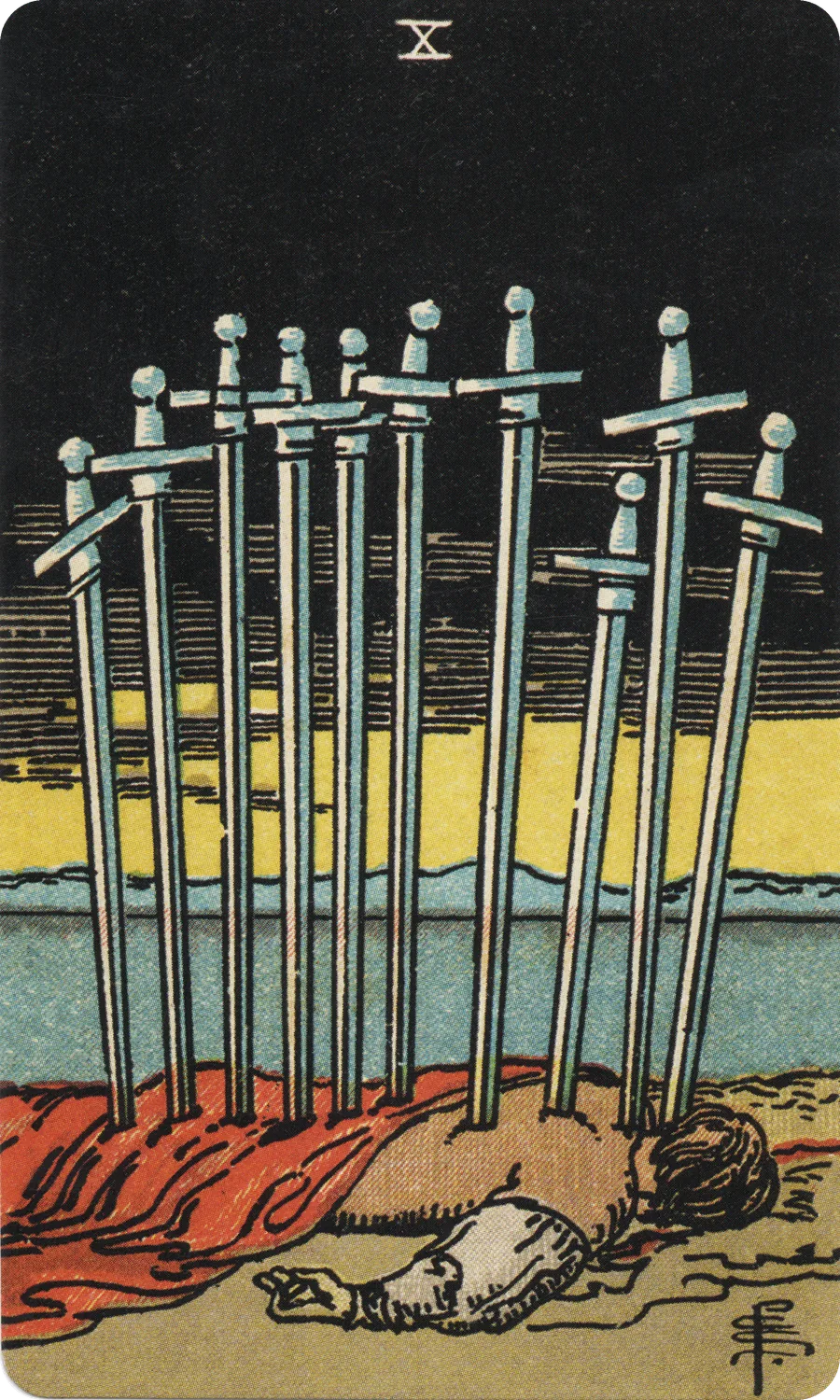 宝剑十 Ten of Swords
