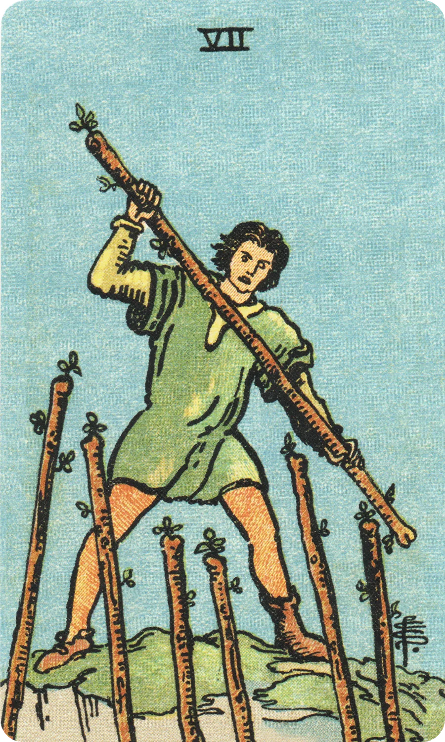 权杖七 Seven of Wands