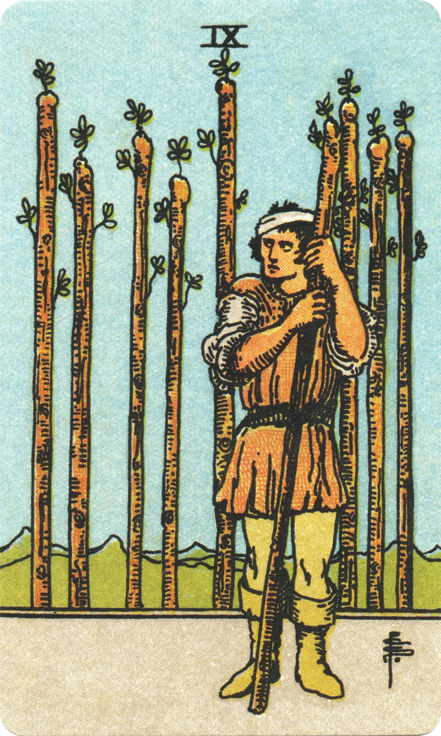 权杖九 Nine of Wands