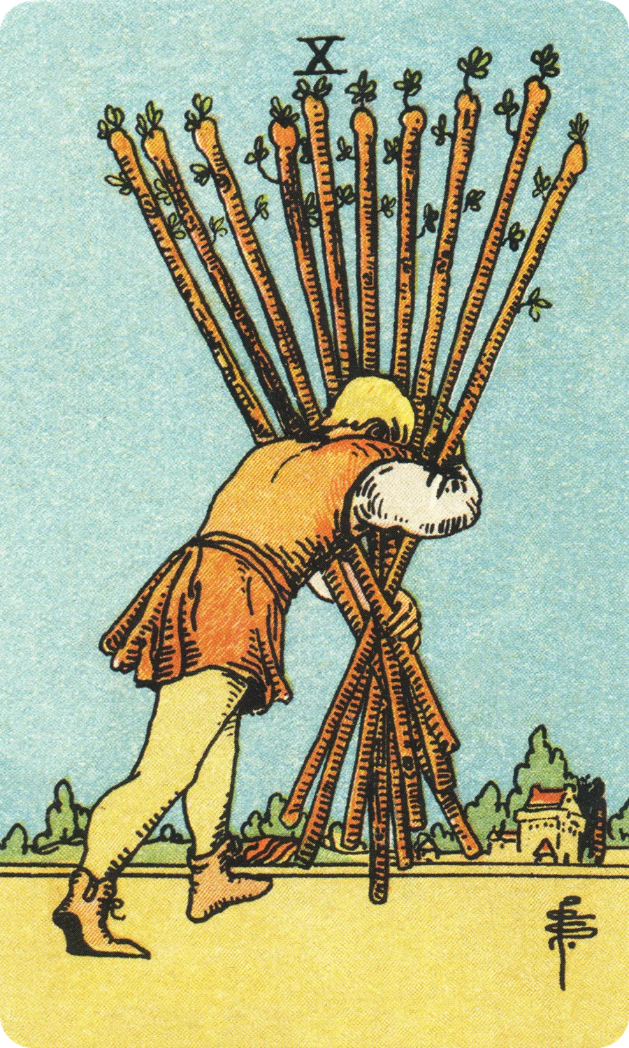 权杖十 Ten of Wands